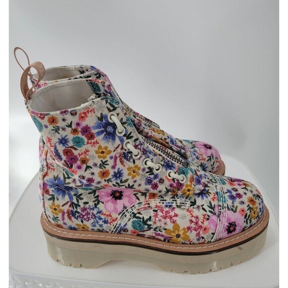 Dr. Martens Sinclair Wanderlust Women's Boots Bone/Mallow Pink Floral - Picture 3 of 10